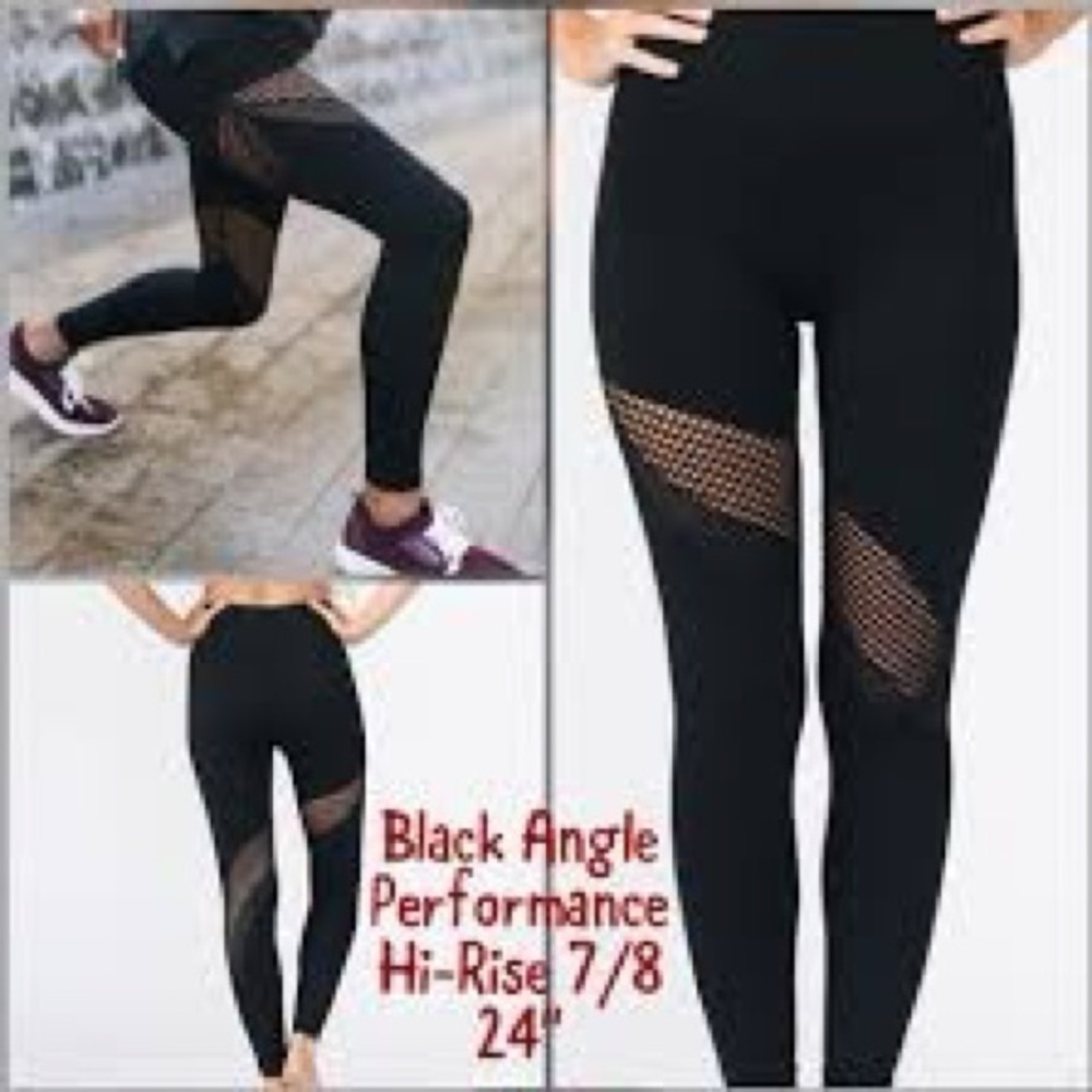 Black ZYIA angle performance leggings.